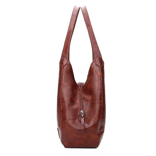 Vintage Handbag For Women Soft PU Leather Shoulder Bag Large Capacity Luxury Lady Purse Fashion Brand Shoulder Bag Shopping Bag 4